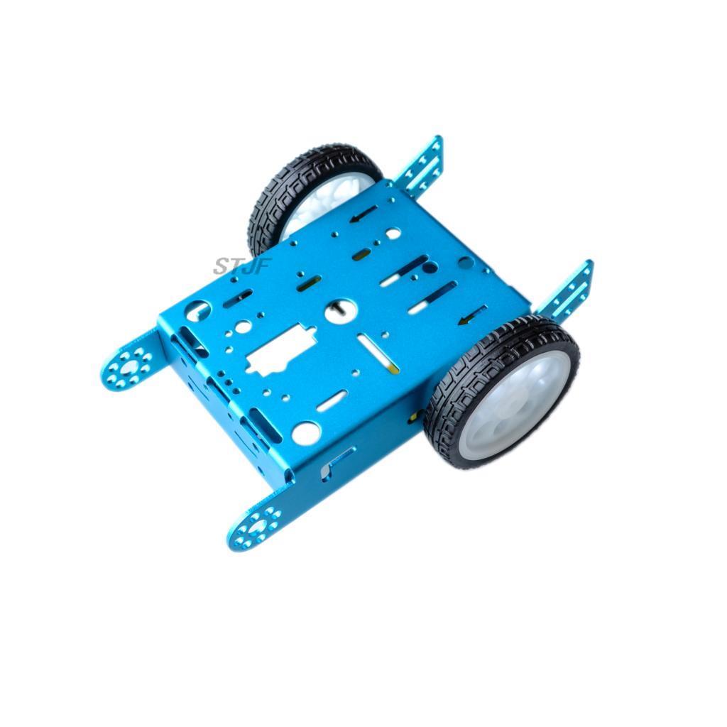 1*2WD アルミ車新教育おもちゃロボットインテリジェント車合金シャーシ 2WD スマートロボットカーシャーシキット DIY MBOT 車