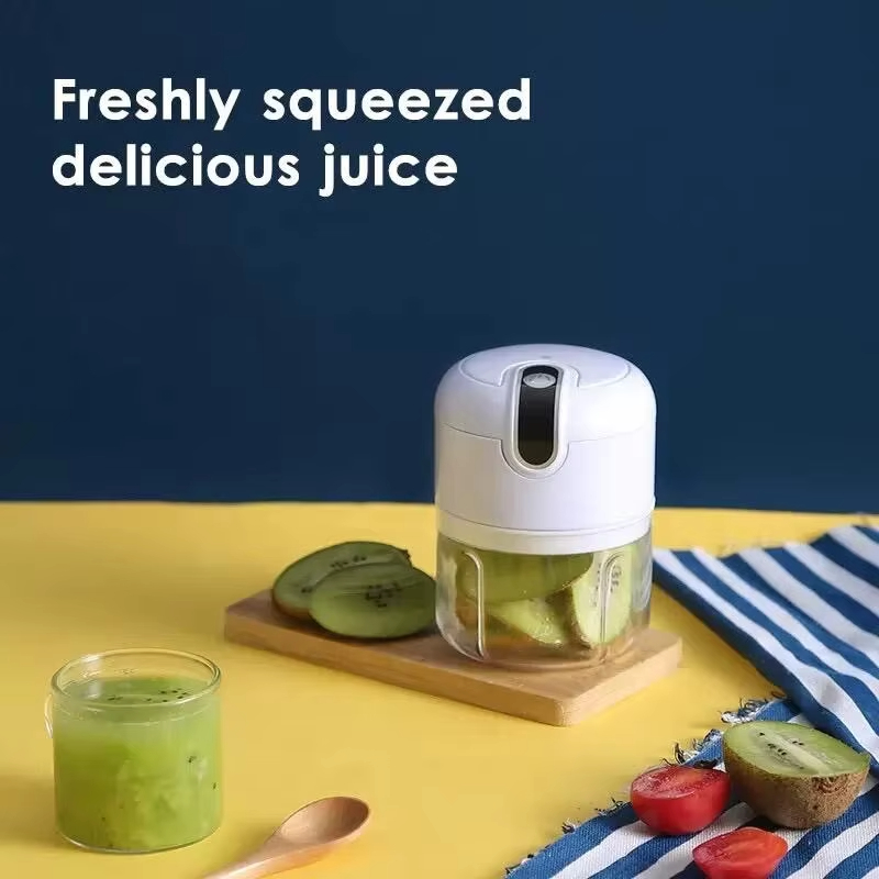 電動ガーリックピューレマシン 250mL 野菜用チョッパー チリ 肉 ジンジャー 耐久性のあるキッチンミキサー 充電器付き