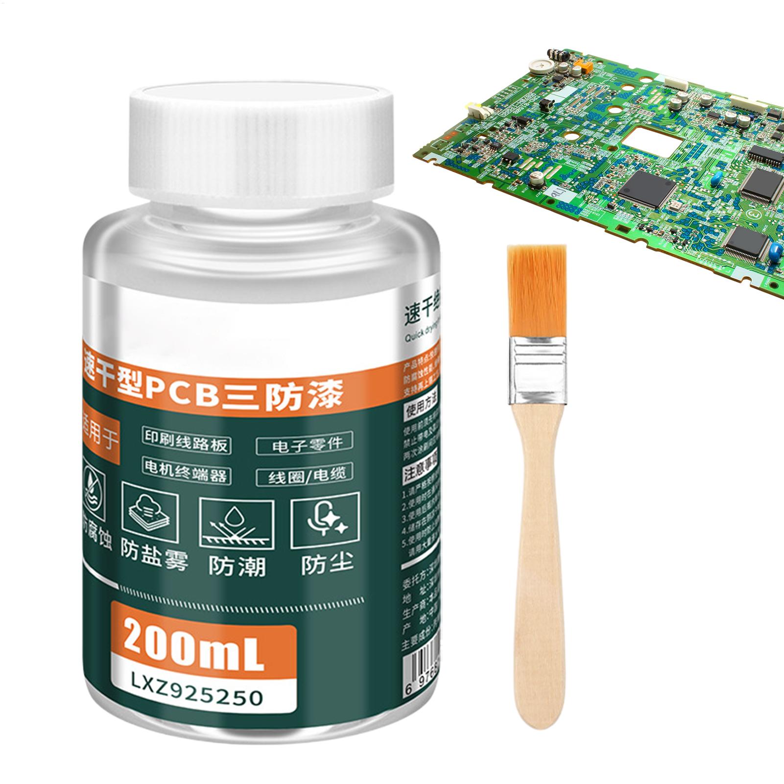 200ml 透明コンフォーマルコーティング 防湿 PCB回路基板保護塗料 電子機器修理用防水絶縁シーラント