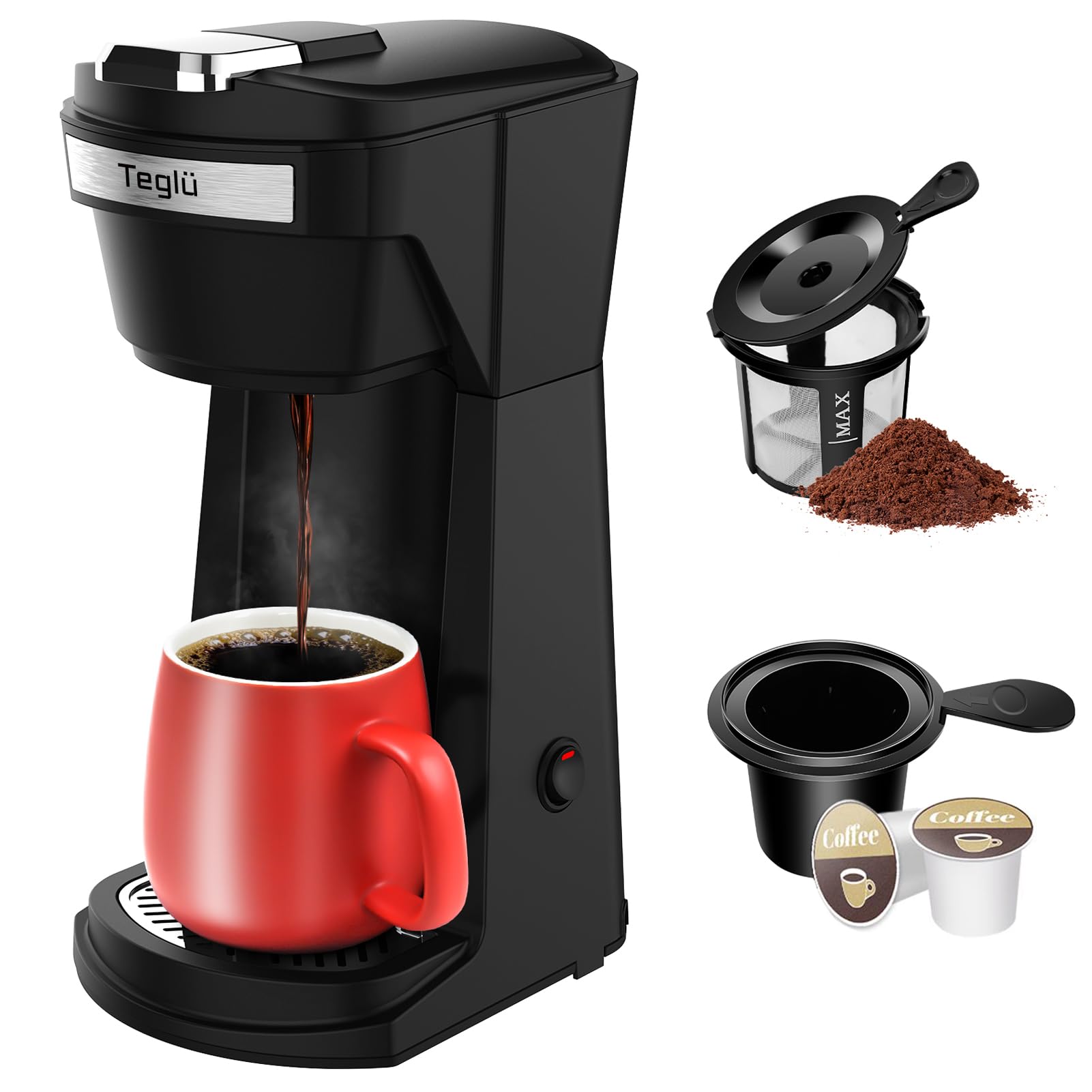 14オンスコーヒーメーカー、Kカップポッド用ミニシングルサーブ