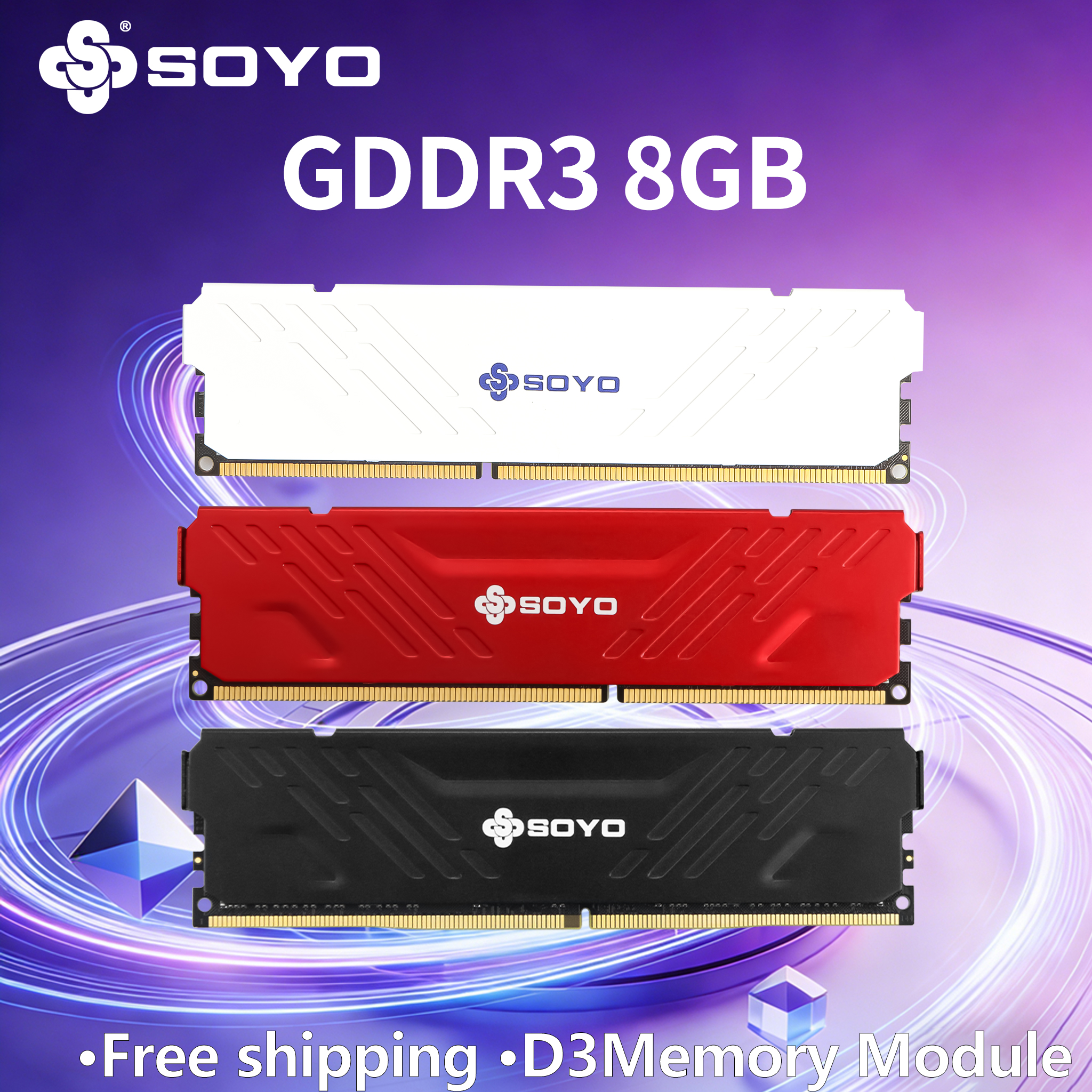 SOYO メモリ RAM DDR3 8GB デスクトップ 1600 MHz DIMM メモリモジュール RAM Intel  AMD 64 ビット 240 ピン 1.5V PC3-12800 PC ゲーム