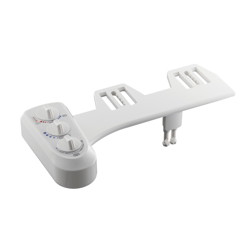 1PC ABS ビデ非電気機械式ビデ便座アタッチメント温水および冷水スプレーデュアルノズル
