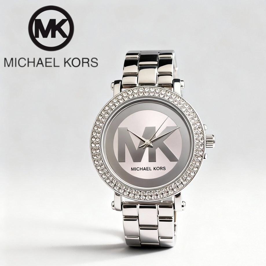 Michael Kors レディース ファッションウォッチ ラグジュアリー ルック カジュアル ビジネス クォーツ時計 合金 ダイヤモンドがちりばめられたダイヤル 多機能タイマー