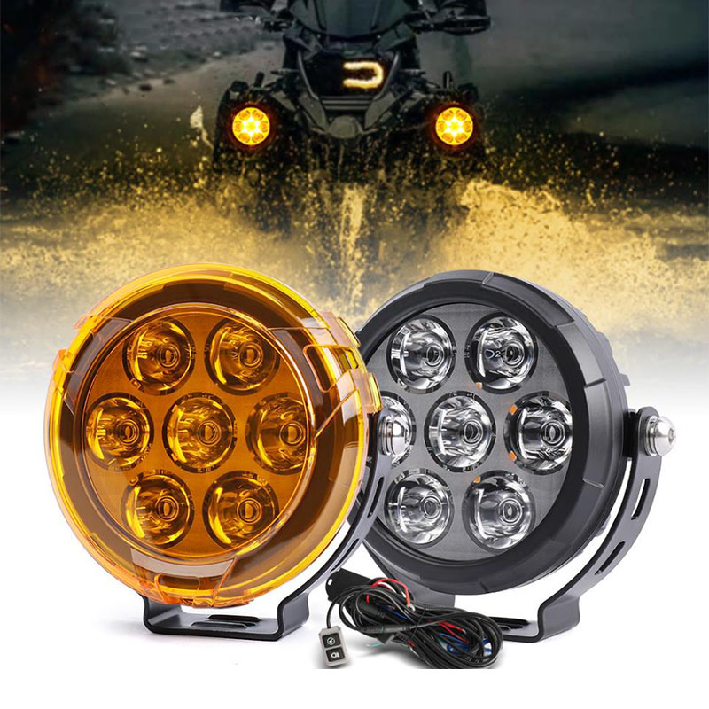 5 インチ高低ビームハイパワー 110 ワット GR ADV オートバイ LED スポットライトハーネススイッチ付き BMW R 1200 GS LC アドベンチャー 2014-2018