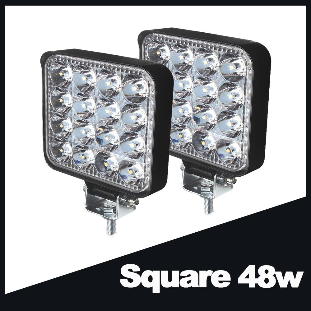 車作業灯リバース LED スポットライト 12V 24 ボルトトラックライト 48 ワットユニバーサル 4WD 4x4 ヘッドライト車の電球パーキングライト