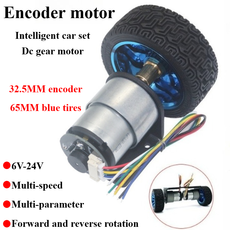 JGB37-520 DC 12V ギアモーターとエンコーダ取付ブラケットカップリングホイールスマートおもちゃの車ロボット