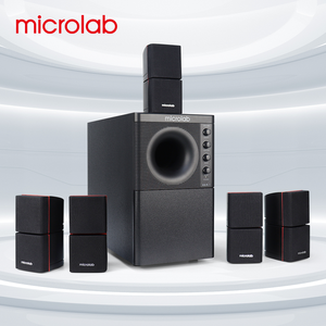 大人気 5.1ch ホームシアターシステム Microlab X3BT 5.1 180W RMS 出力 サブウーファー カラオケ対応 サラウンドサウンド ホームシアターシステム
