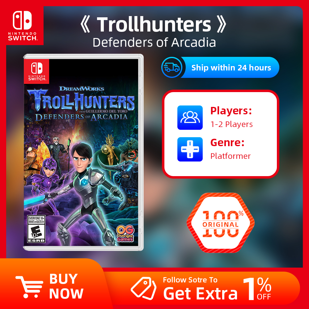 トロールハンターズ ディフェンダーズ オブ アルカディア - Nintendo Switch ゲームセール Nintendo Switch 用オリジナル物理ゲームカード アドベンチャー ジャンル
