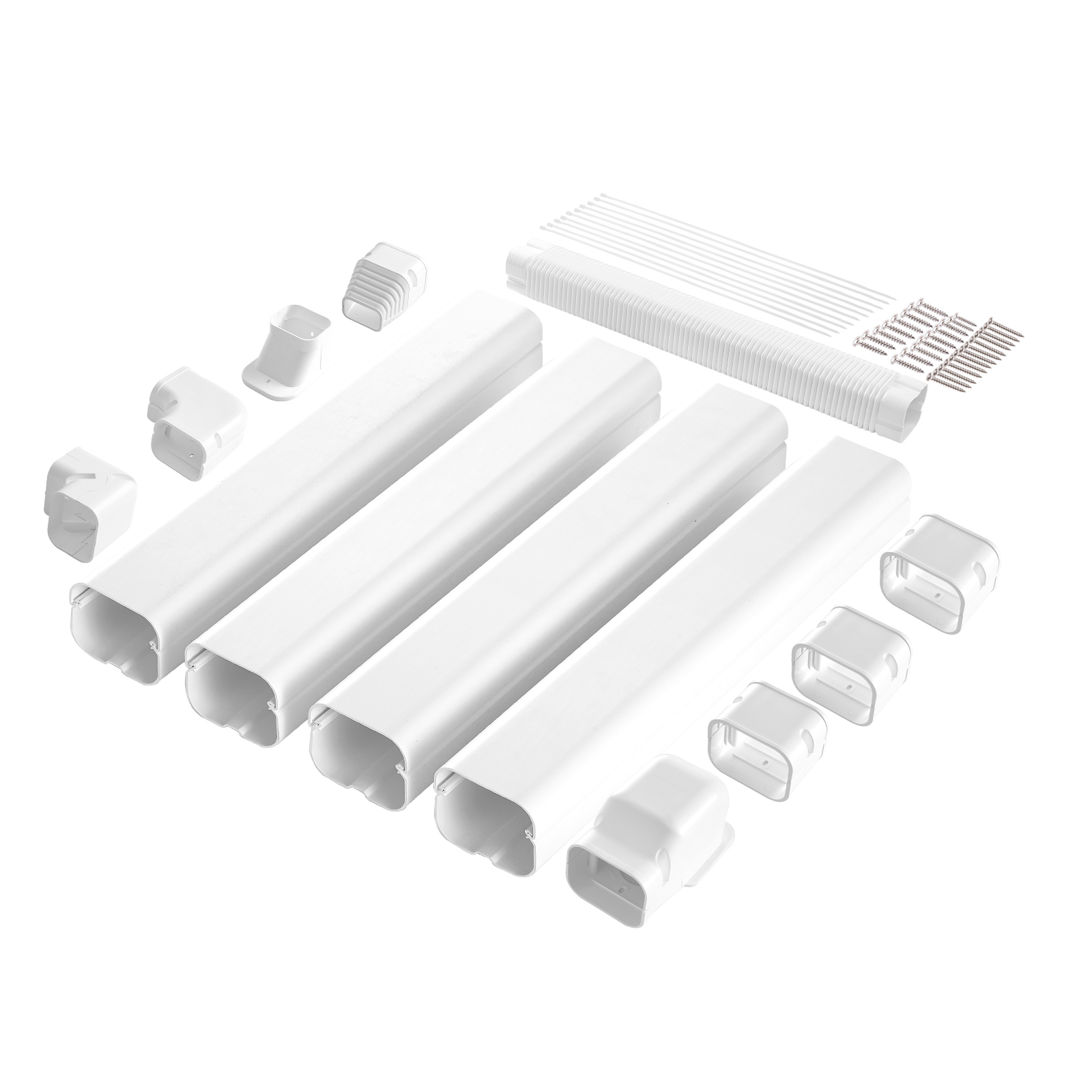 SucceBuy ミニスプリットラインセットカバー PVC 装飾パイプラインカバーエアコン用取り付け簡単塗装可能ヒートポンプ用