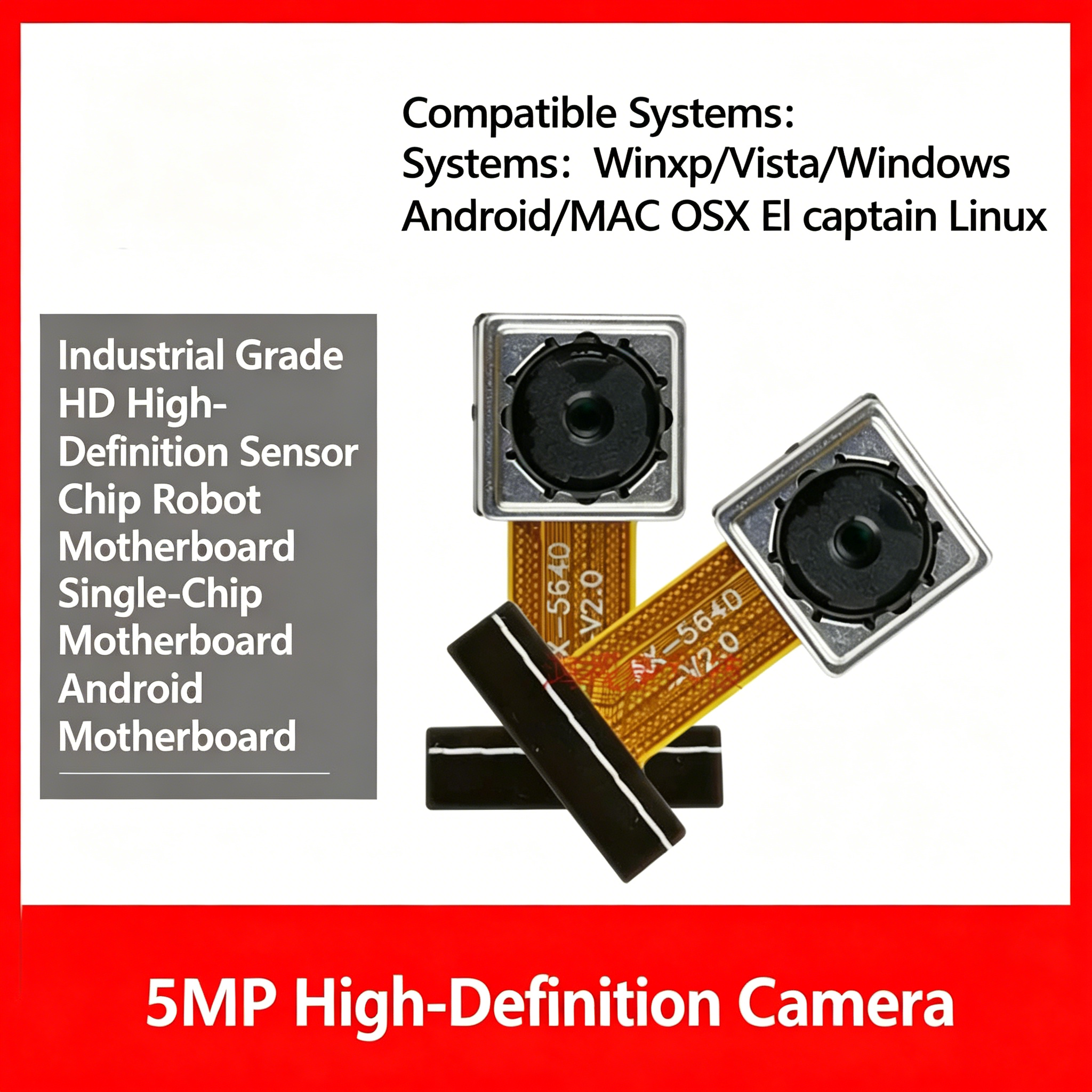 5MP HD カメラ モジュール、OV5640、MIPI インターフェイス、モバイル オート フォーカス カメラ