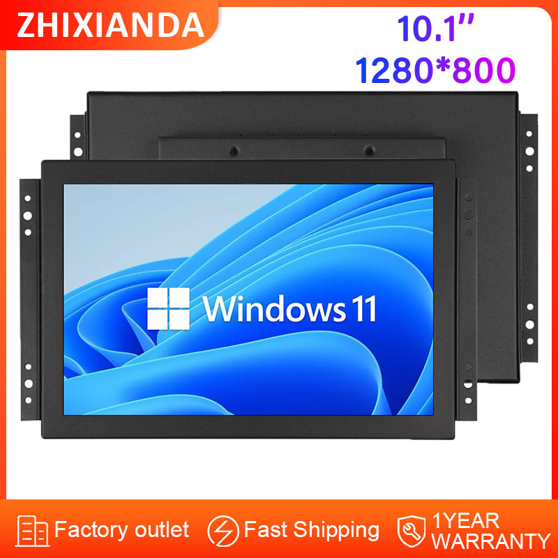 ZHIXIANDA 10.1 インチメタルケース工業用 1280x800 オープンフレームタッチスクリーンモニター HD VGA BNC AV USB インターフェイス