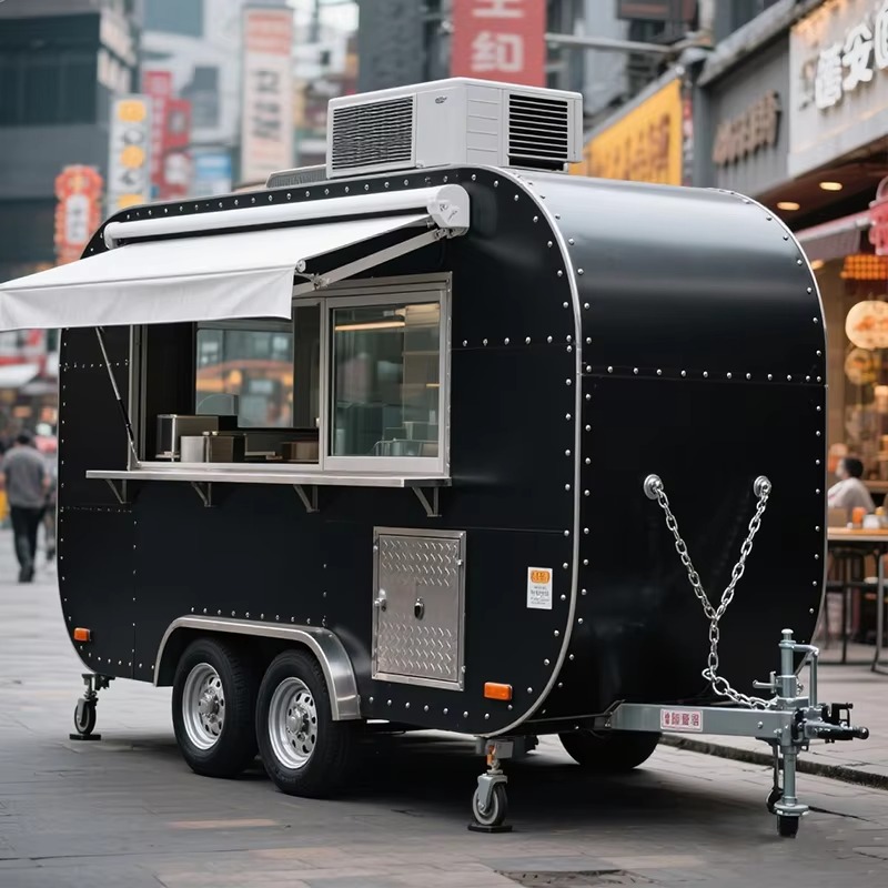 Street Vending Mobile Food Trailer Stainless Steel Full Equipment for Snack Beverage Business
