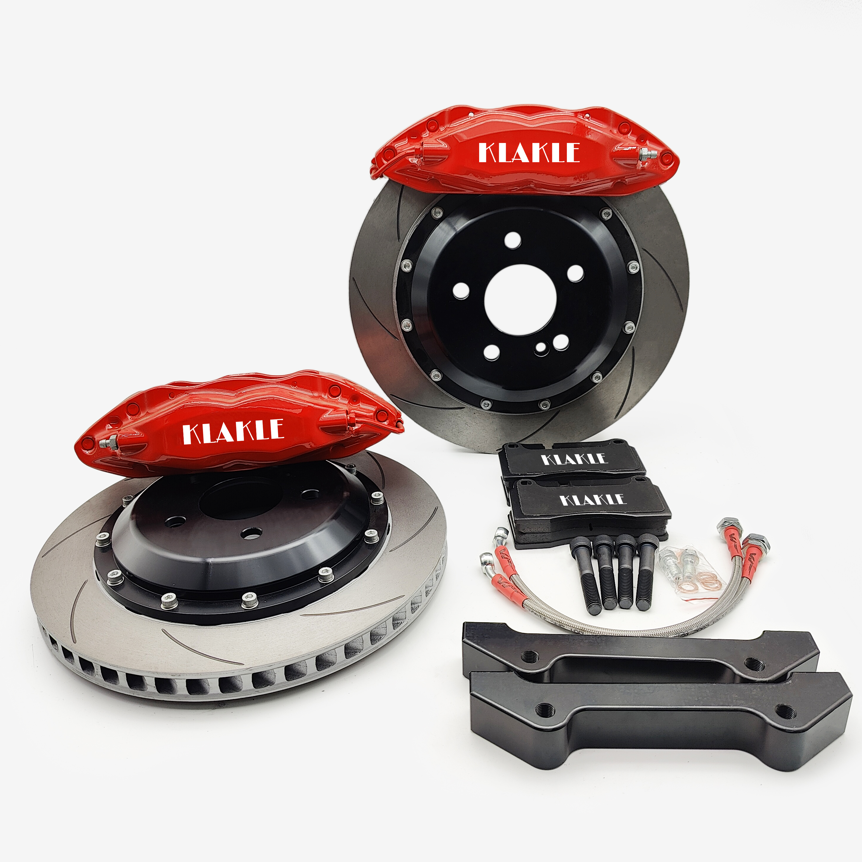 KLAKLE カスタムロゴ F40 ブルーブレーキキャリパー 300*24 ミリメートルドリルスロットディスク PCD4*100 ベル前輪 R16 インチホンダ S660 JW5