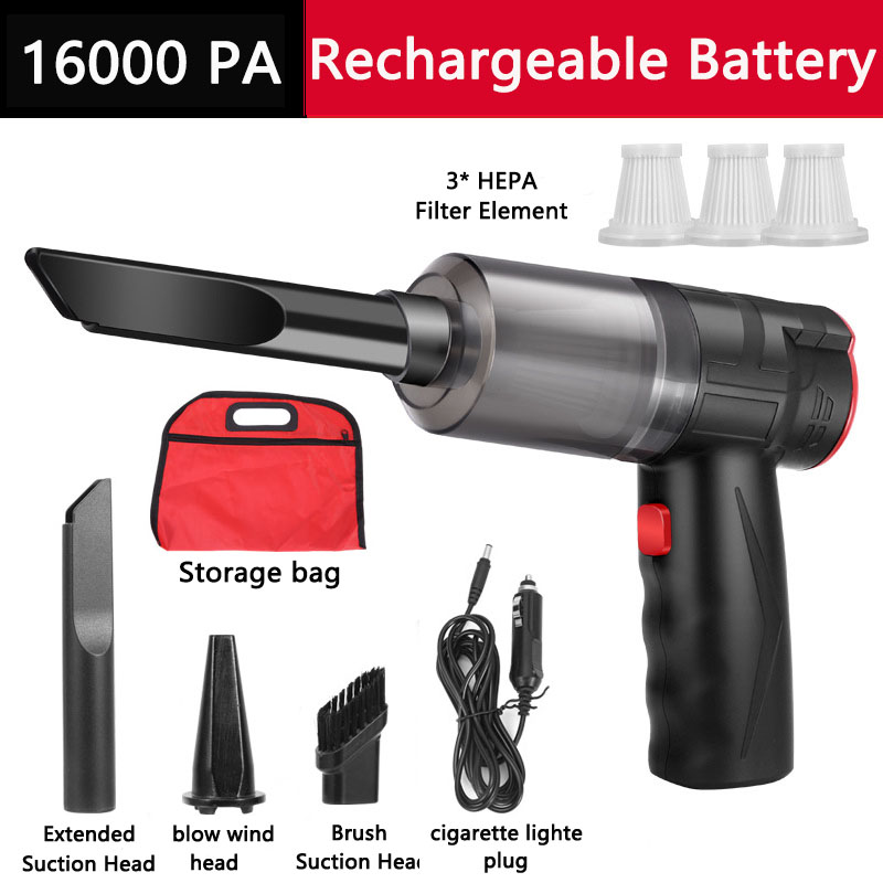 16000PA 150 ワットワイヤレス車ハンドヘルド掃除機ポータブル強力な吸引ウェットとドライスマートコードレスインテリアアクセサリー