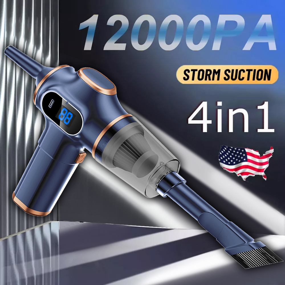 12000PA 4 で 1 車の掃除機ワイヤレス送風機 Strom 吸引洗浄機ポータブルインテリア車のクリーニング車のホーム