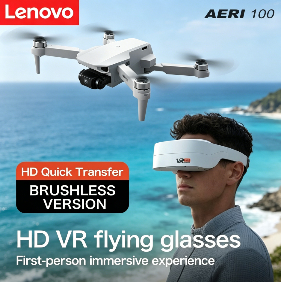 レノボ Aeri100VR 4K 8K ドローンプロフェッショナルリモコンヘリコプター飛行機 RC Dron スクリーン Quadcopter おもちゃギフト子供のため