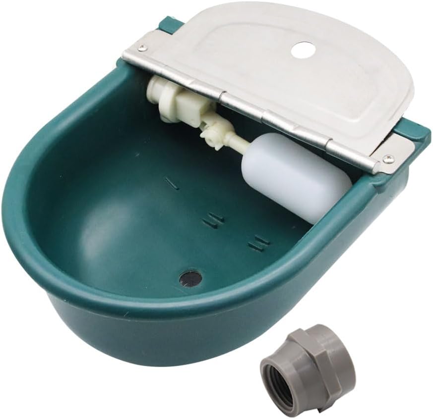 Water Trough Cow Cattle Horse Water Bowls with Float ValveLivestock Tool Bowl for Cat Goat Sheep Dog Animal Drinking Equipment