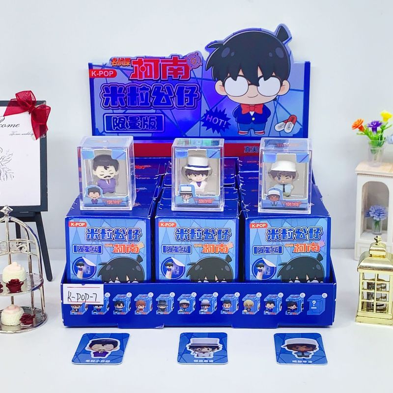 ミニ Q バージョンコナンフィギュアブラインドボックスかわいいデスクトップ飾り限定版アニメグッズギフト