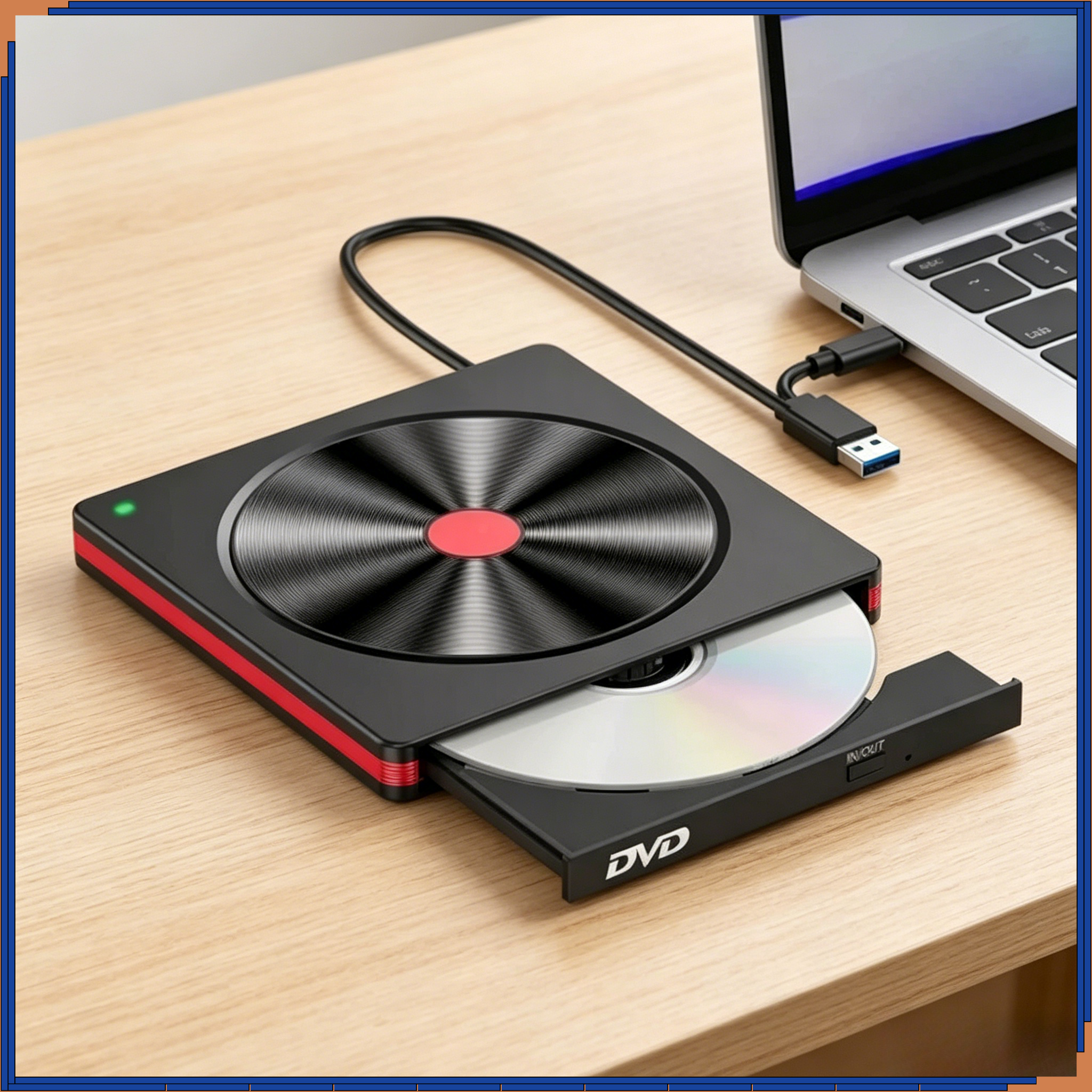 ポータブル USB 3.0 外部光学式 DVD ライタードライブバーナー ODD デバイス CD DVD プレーヤー外部 CD リーダーラップトップデスクトップ PC