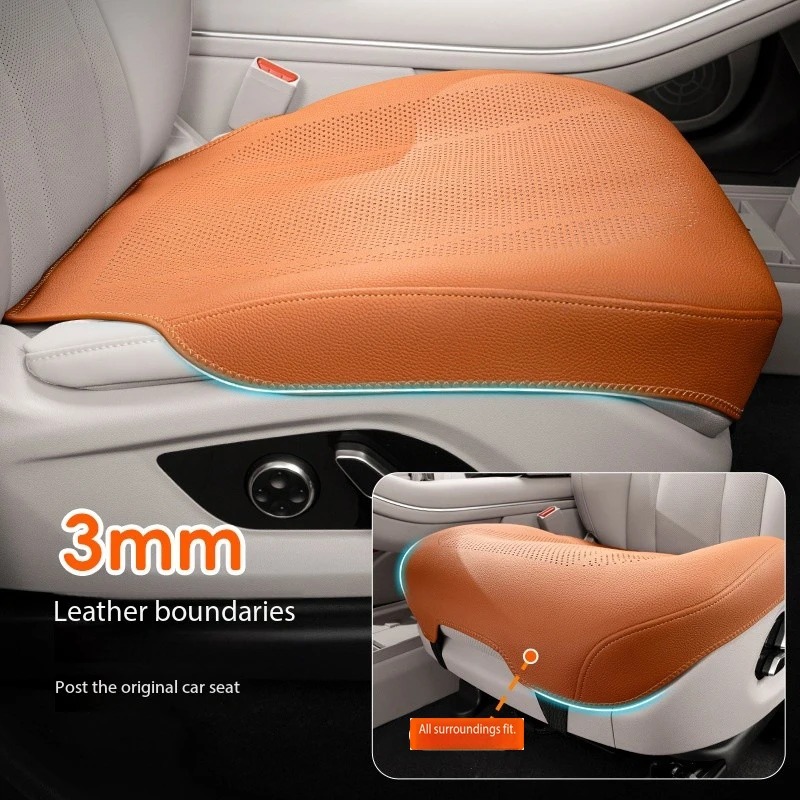 フォーシーズンユニバーサルカーシートクッション Pu レザープロテクターマット通気性高反発スポンジシートカバーインテリアアクセサリー