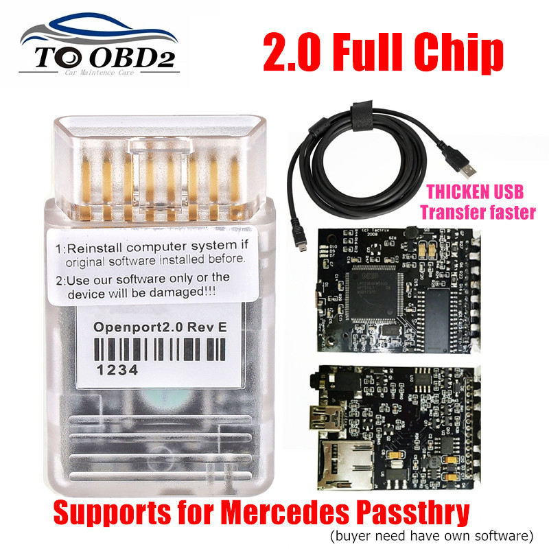 Tactrix Openport 2.0 ECU チップチューニングツールフルチップオープンポート ECU フラッシュ OBD2 コネクタメルセデス用ベンツマルチブランド車