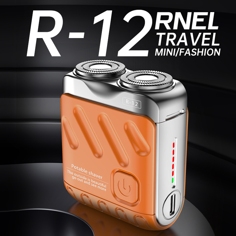 男性ミニ電気シェーバーデュアルヘッド防水 Type-C 充電式シェーバー旅行ロータリーかみそりポータブル毛ひげトリマーツール