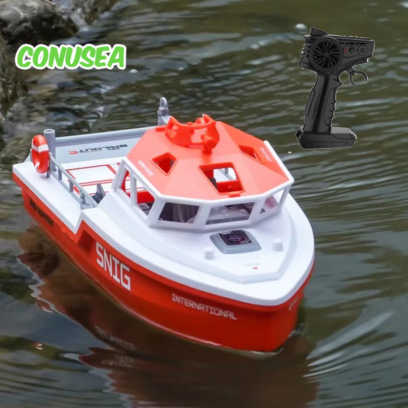Rc スピードボート救助ボートモデル 50 メートル長距離ワイヤレス 2.4 グラムラジオコントロールボート船 8 キロメートル/h 電気おもちゃ子供男の子子供のため