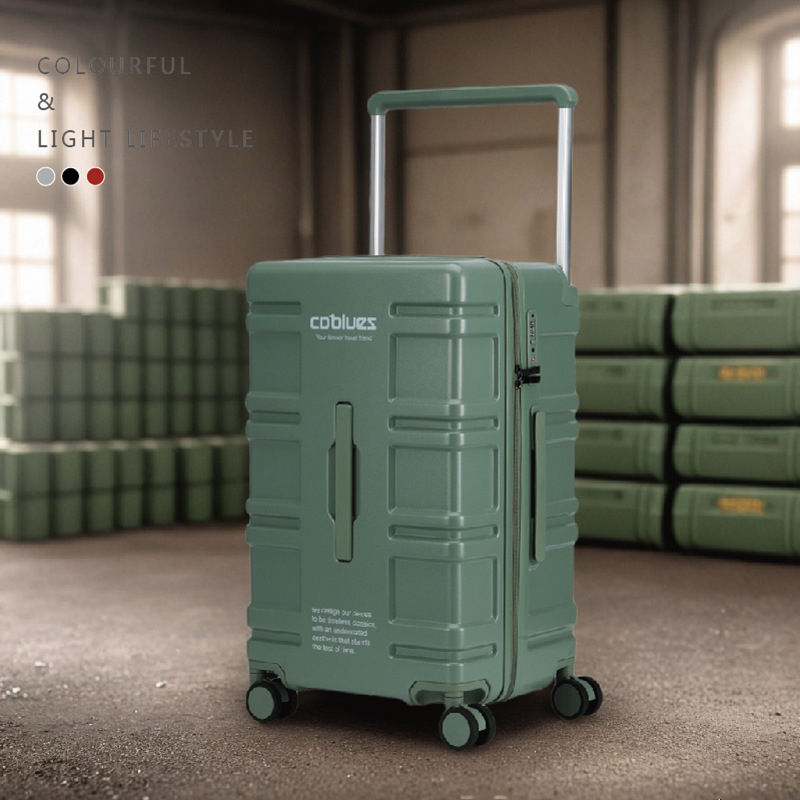 2026 新キャリア 20/24 インチ大容量スーツケースジッパー肥厚 PC トロリーケース工業用スタイルの荷物コンビネーションロック