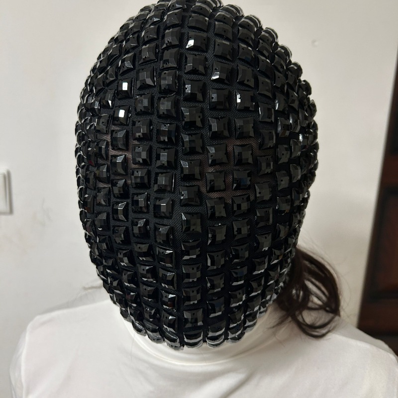 ゴスパンクリベットストレッチマスクフルフェイス面白いリベット弾性マスクスタッズスパイクジュエルカバーホリデーホラーマスカラマスカレード
