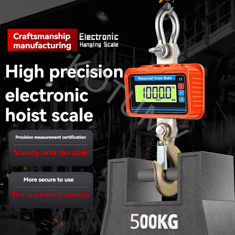 LCDバックライト付き工業用フックスケール500kg LCDデジタル大型クレーンスケールポータブル大型クレーンスケール
