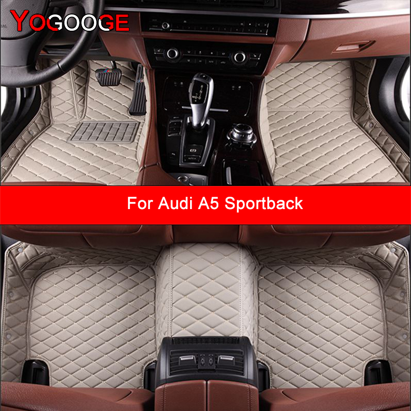 YOGOOGE カスタム車のフロアマットアウディ A5 スポーツバック 4 ドアハッチバック自動車カーペット足コシェ Accessorie