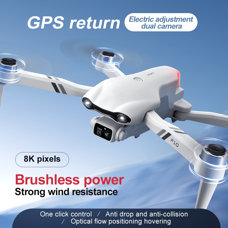 4DRC 新 F10 8K GPS ドローン 4K HD デュアルカメラ Wifi FPV ドローン ブラシレス折りたたみ式 Quadcopter ヘリコプター RC Dron おもちゃカメラ付き