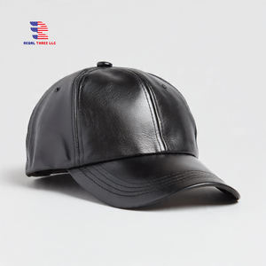 Shine PU Leather Baseball Cap for Men: Fashionable, Sporty, 5-Panel, Comfortable Winter Snap-Back Cap