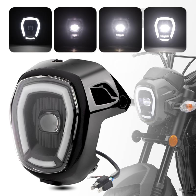 オートバイ LED ヘッドライトアセンブリ 12V フロントヘッドランプアクセサリーヘッドランプホンダナビ 110 2016 2017 2018 2019 2020 2021