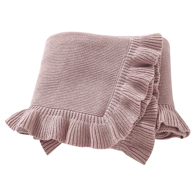 両用ベビーブランケット新生児キッズボーイズガールズソリッドニットベビーカー保育園旅行ベッドクレードルキルト 90*70 センチメートル受信マット