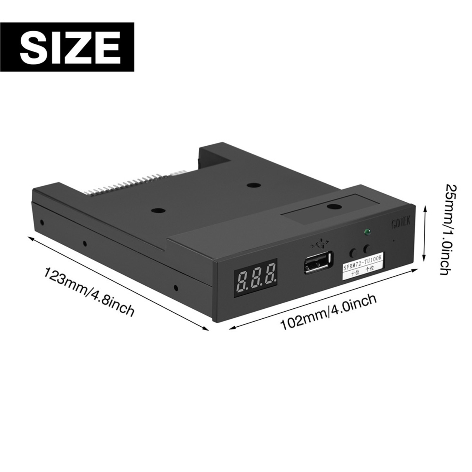 SFRM72-TU100K 3.5 インチ USB 720KB 産業用制御機器用フロッピー ドライブ エミュレータ フロッピー USB エミュレータ 3.5 USB フロッピー エミュレータ