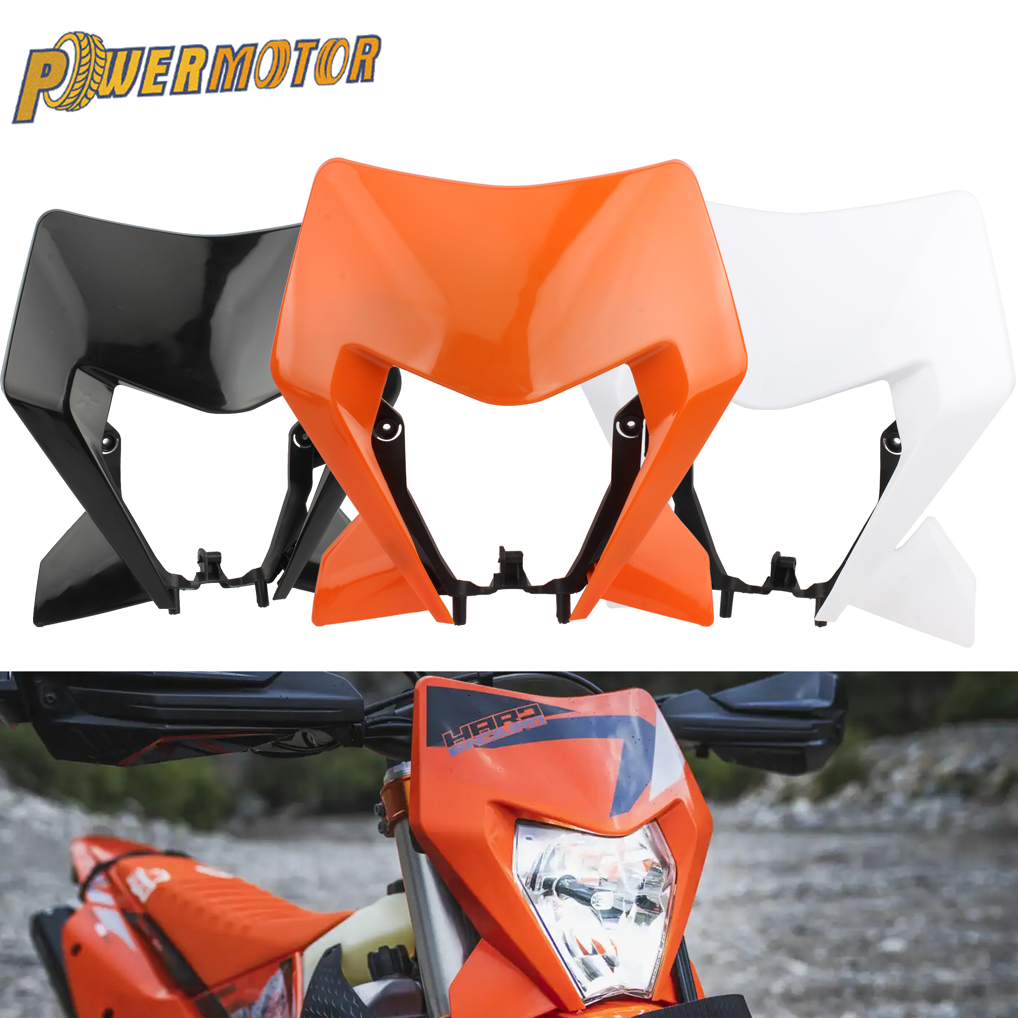KTM ヘッドライトプレート EXC 300 エンデューロオートバイマスク SX XC SXF XCF 125-500 2024 ユニバーサルダートバイクモトクロスアクセサリー