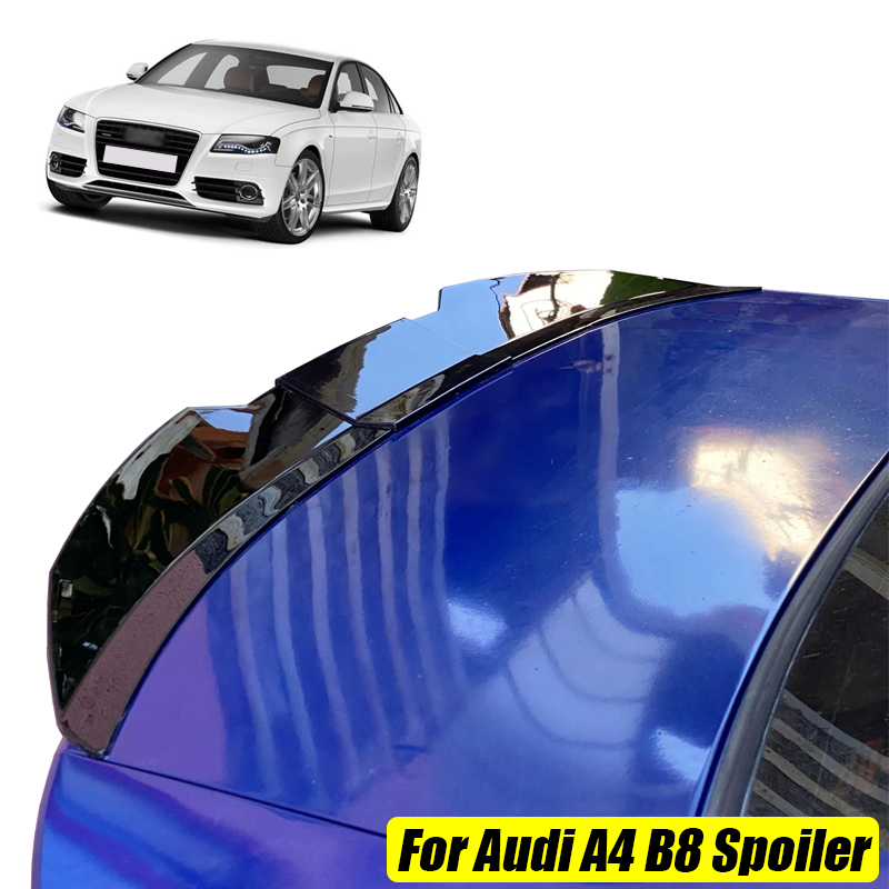 アウディアクセサリー A4 B8 B8.5 B9 S4 3 個車ダックビルリアトランクスポイラーウインググロスブラックハード ABS