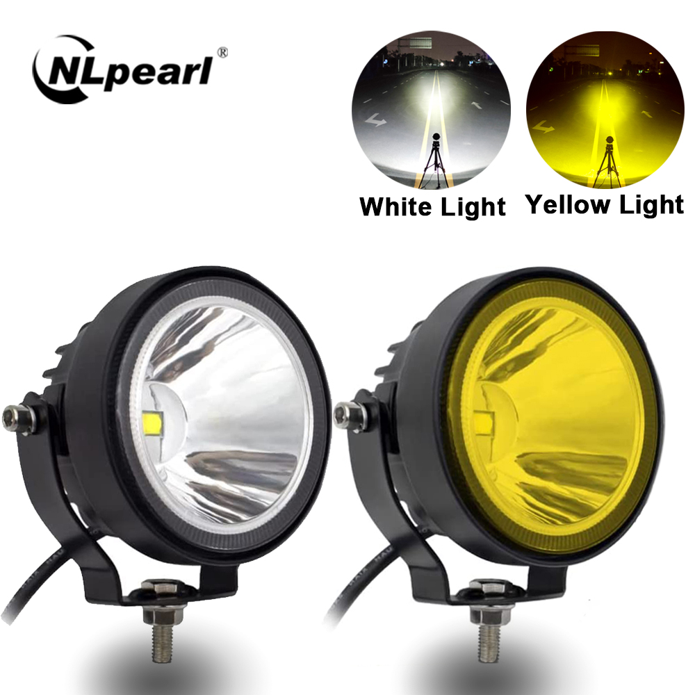 NLpearl 4 インチ Led ワークライトオフロードラウンドスポットライト車 ATV ダートバイクピックアップトラックオートバイヘッドライト 12v 24v