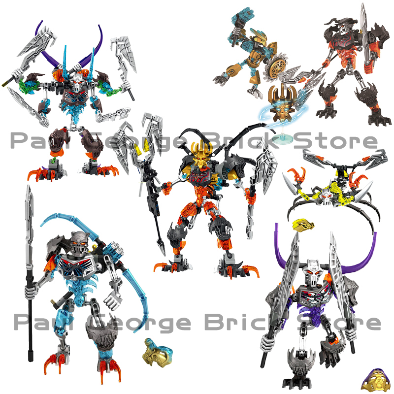 バイオニクルシリーズ頭蓋骨戦士マスクメーカービルディングブロックアニメアクションフィギュア兵士戦士レンガのおもちゃボーイズキッズギフト