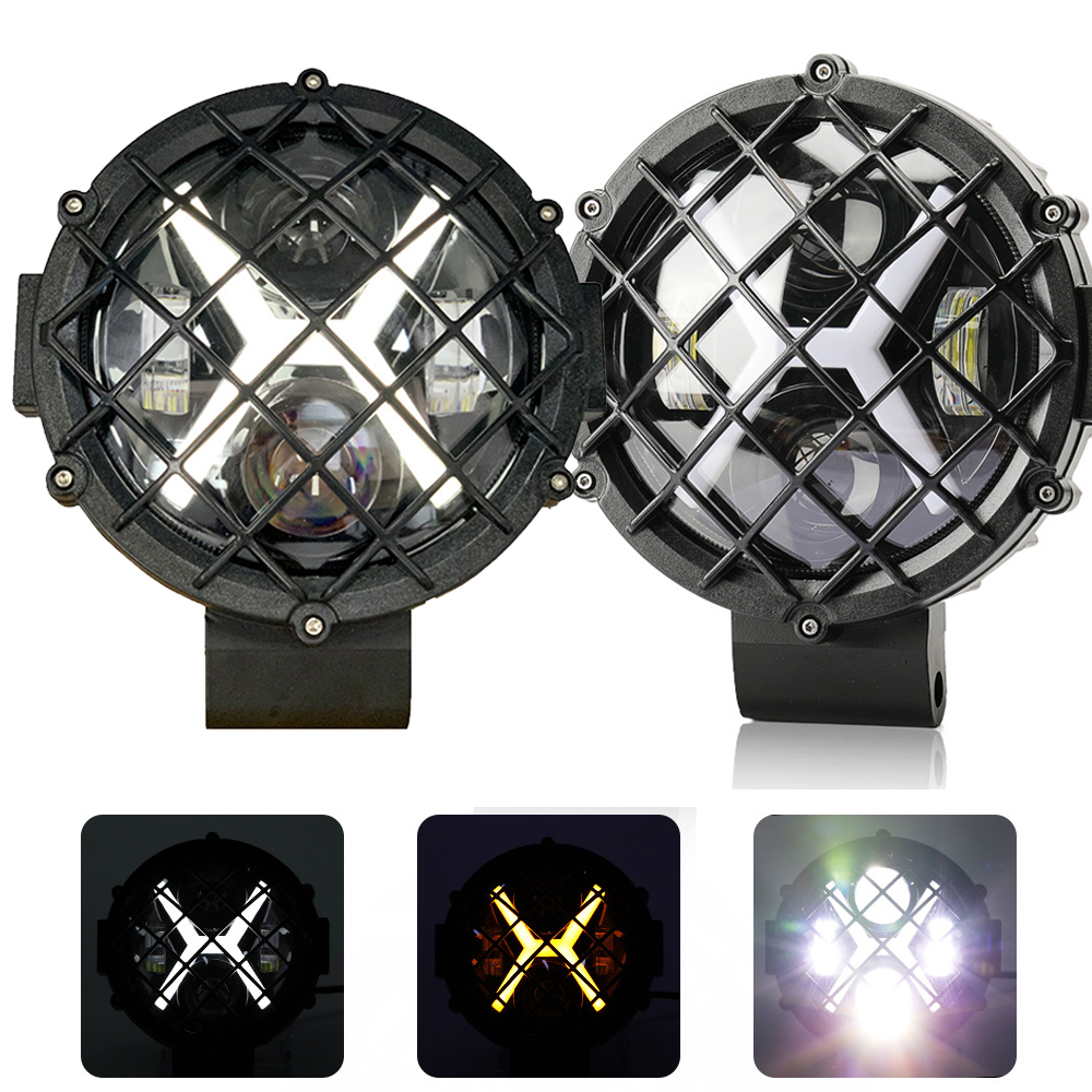 7 インチ車 LED ワークライトバードライビングランプジープオフロードボートトラクタートラック 4x4 SUV ATV スポットライト LED フォグライトヘッドライト