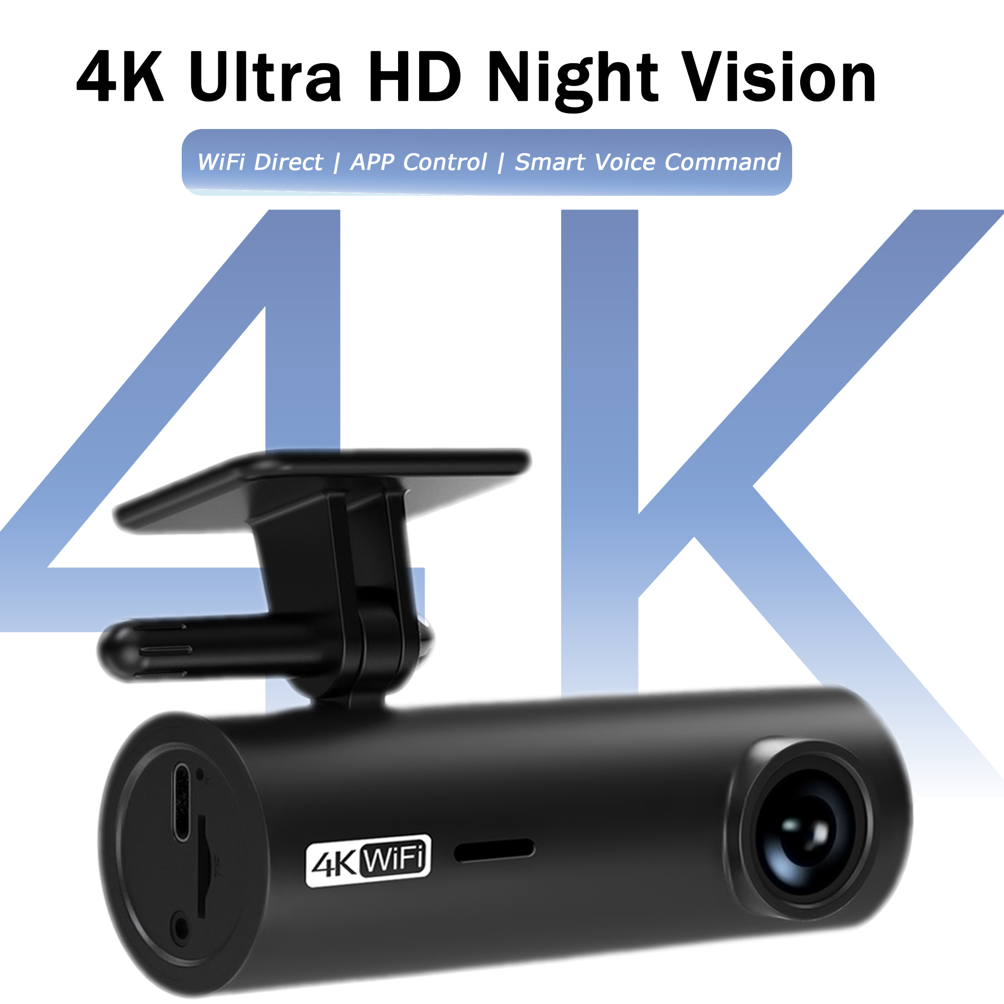 WiFi 付き 4K ウルトラ HD ダッシュカム