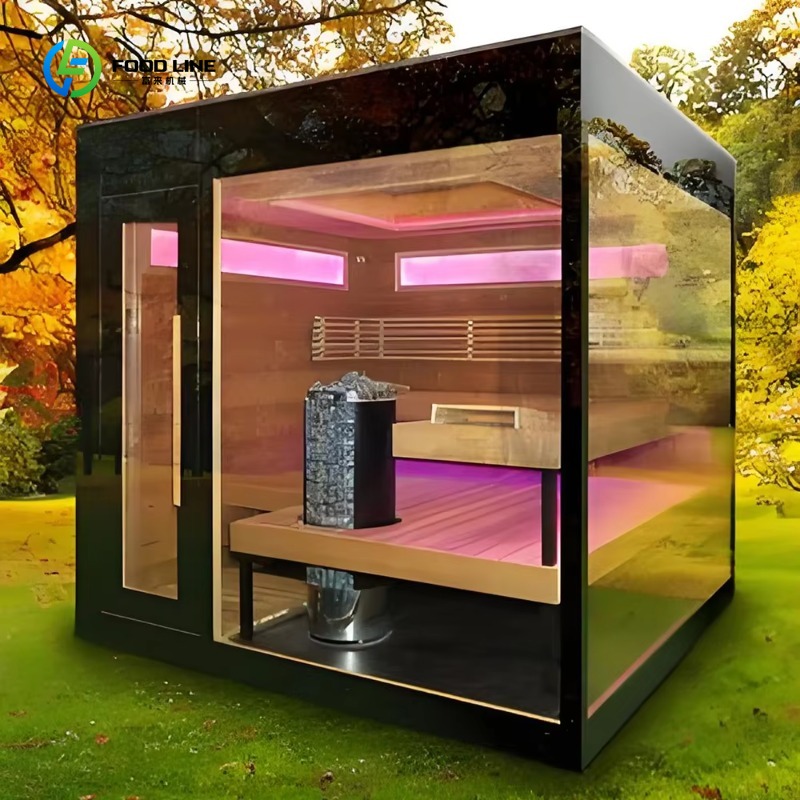 シダーバレルサウナ屋外サウナルーム組み立て簡単ドライサウナバスルーム電気ヒーター付き非常に人気のあるカスタマイズ