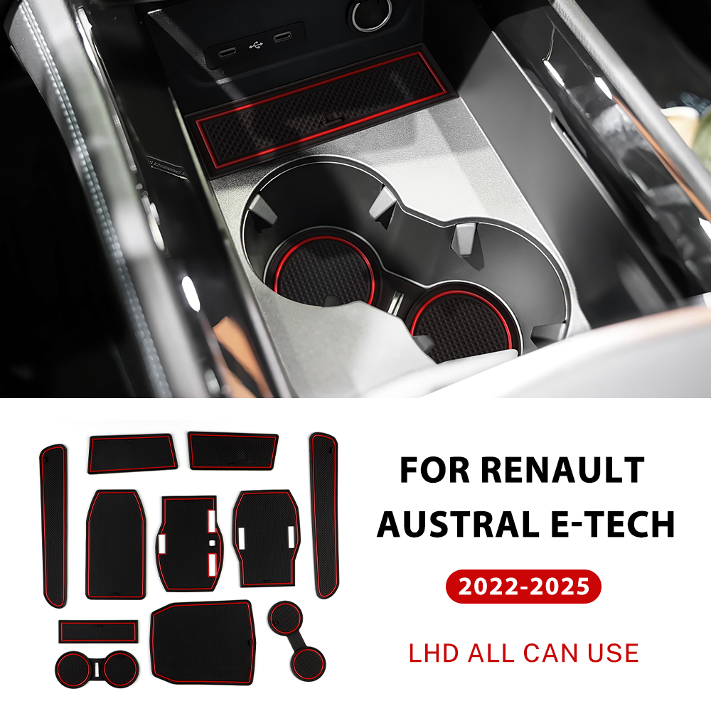 車のドア溝マット滑り止めスロットパッドルノーオーストラル E-Tech ハイブリッド 2022 2023 2024 2025 自動車インテリアトリムアクセサリー