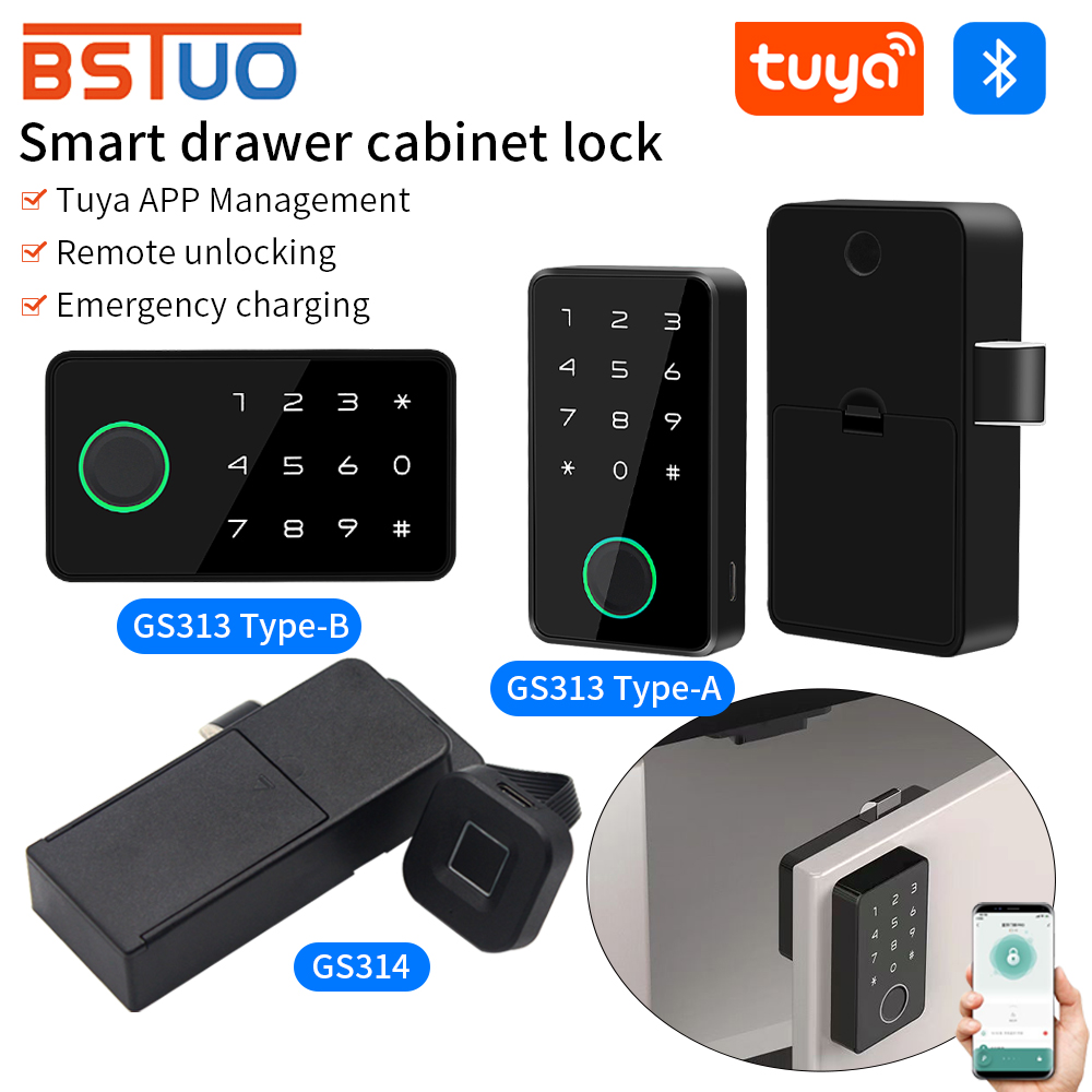 Tuya スマートセキュリティ保護指紋ロックベビー安全キャビネット引き出しドアバックル家庭用トイレ冷蔵庫ロックアプリロック解除