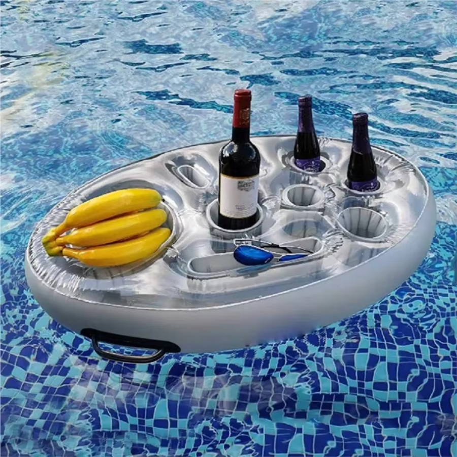 夏海バケツカップホルダーインフレータブルプールビーチ水泳遊びファミリーパーティーフロートビールドリンクトレイクーラーテーブルおもちゃアクセサリー