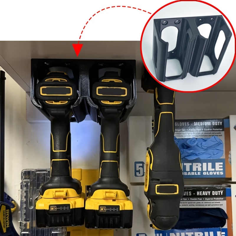 工具保管ラック 壁掛け電動工具オーガナイザー ガレージ/ワークショップ整理ソリューション (取り付けネジ付き)