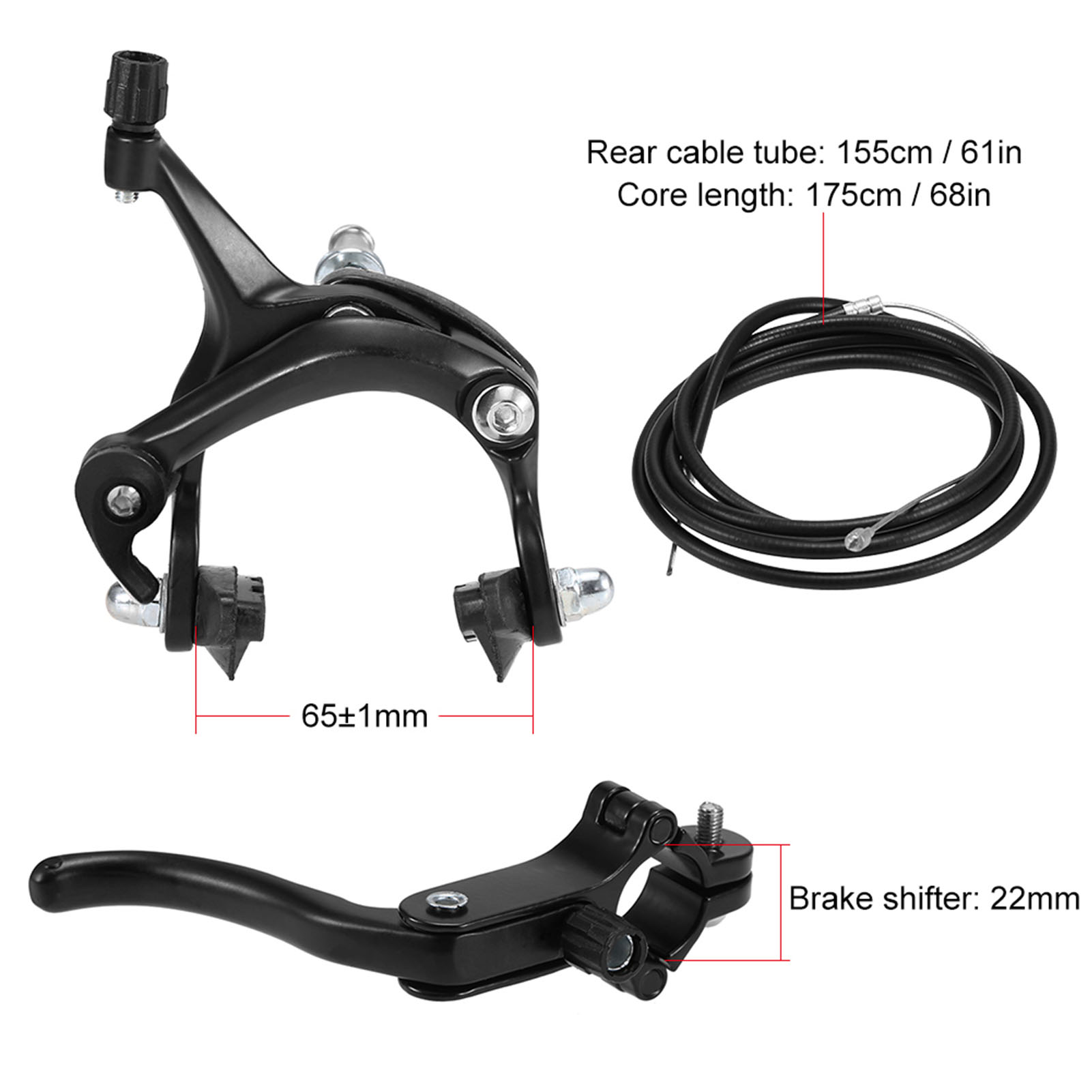バイクリアブレーキキャリパーフロント/リアピストバイクブレーキキットロードバイククルーザーブレーキセットバイクキャリパーブレーキキットサイドプルブレーキセット