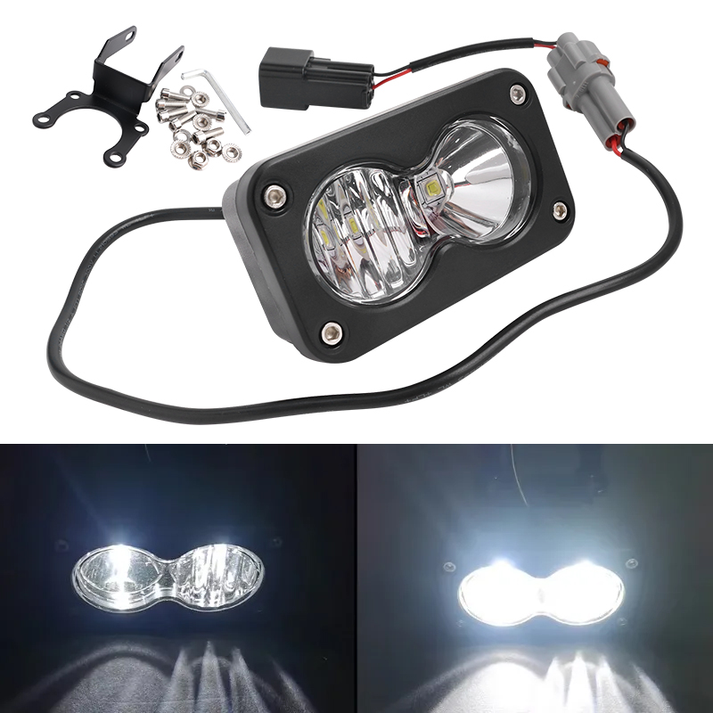 Sur-Ron セグウェイタラリアプラグアンドプレイ 20 ワット LED ヘッドライトスイッチホワイトスポットフラッドポッドコンボキット防水