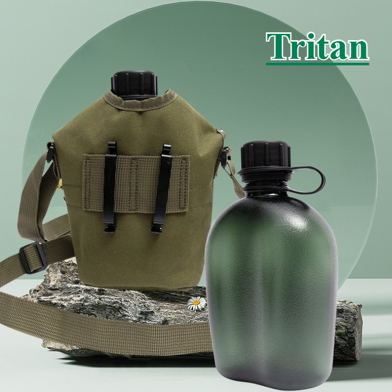 1L ポータブル Tritan ウォーターボトル屋外登山戦術軍事愛好家屋外アメリカントレーニングキャンプスポーツ
